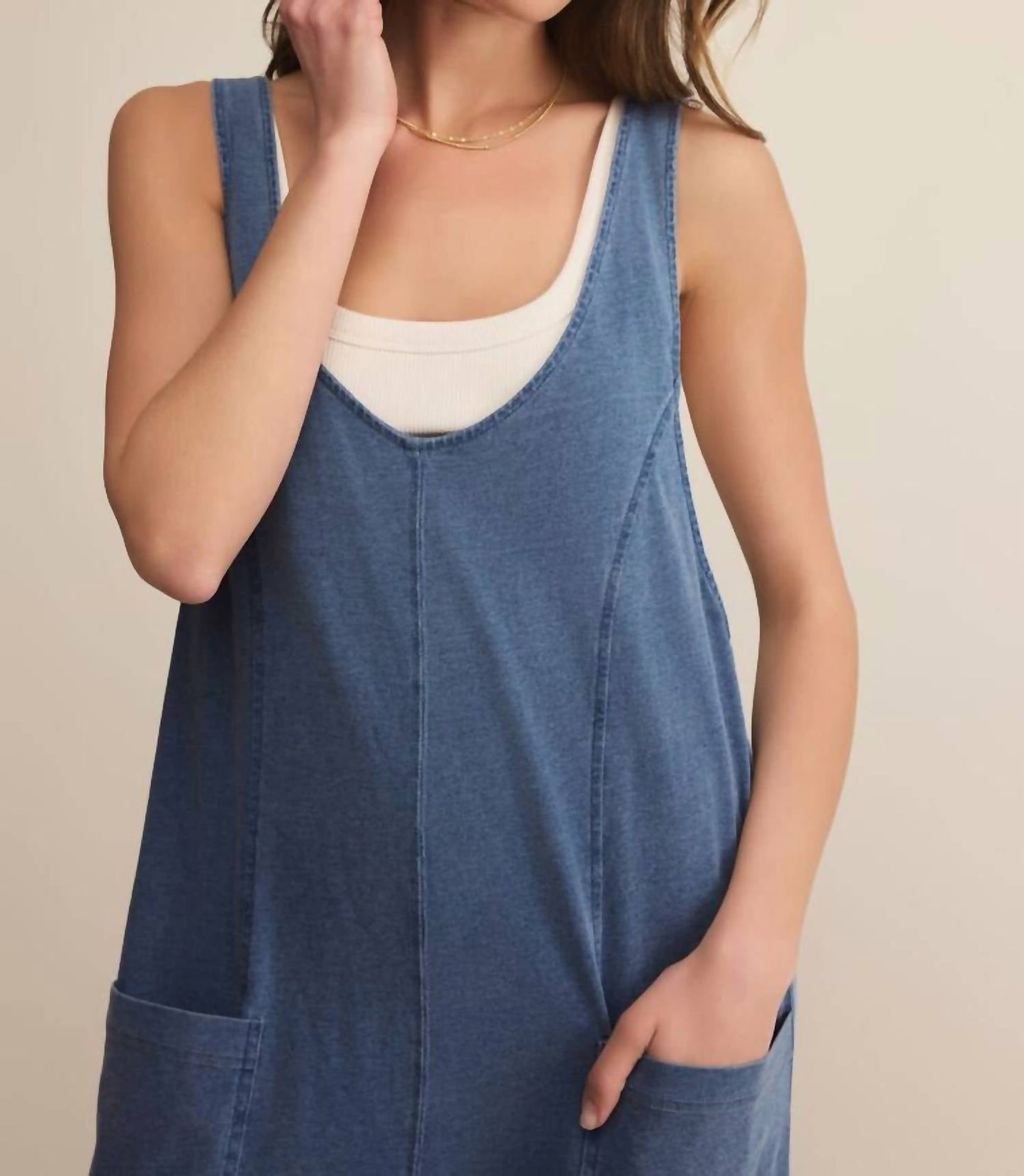 Z Supply - Brasilia Jersey Denim Jumpsuit
