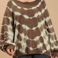 Trendsi - Umgee Full Size Ribbed Hem Tie Dye Round Neck Sweater Plus Size