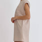 Entro - Textured Round Neck Mini Dress