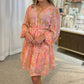 Entro - Floral Cutout Dress