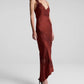 A.L.C. - STELLA SATIN AND LACE MIDI DRESS