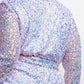 The Curve La - Plus Size Sequins Shirt And Wide-leg Pants Set