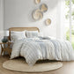 King/Cal King Cotton Printed Duvet Cover Set with Chenille