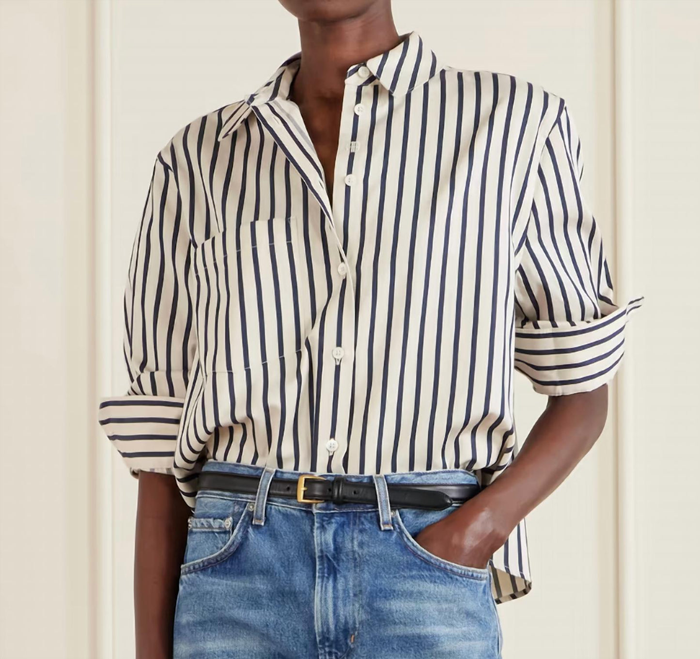 Anine Bing - Essie Cropped Shirt