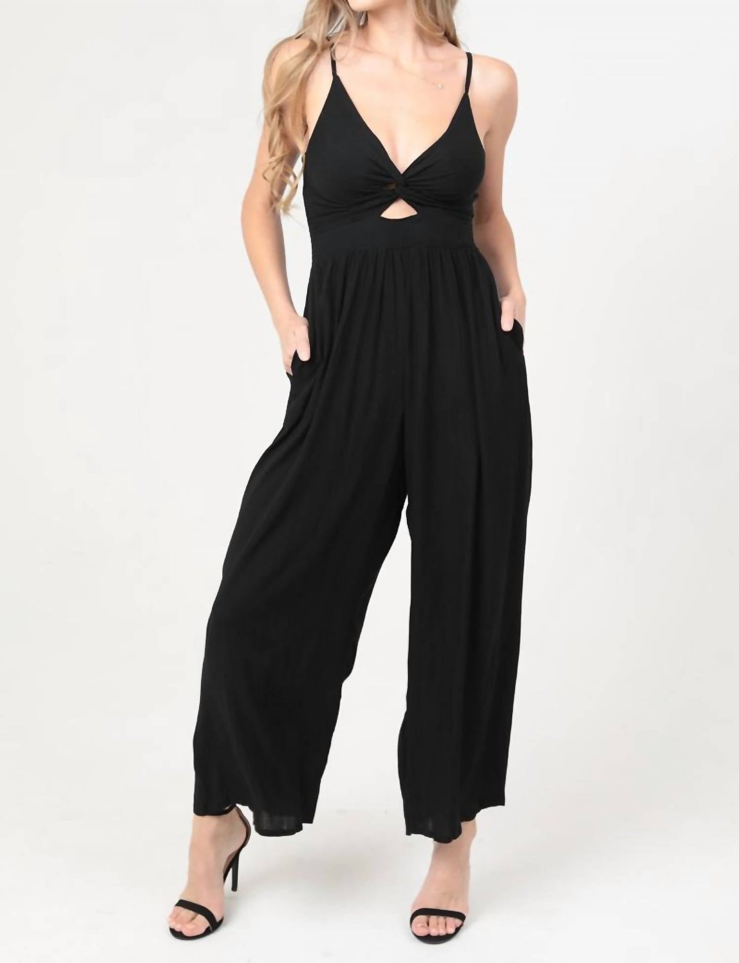 Angie - Midnight Edge Cutout Jumpsuit