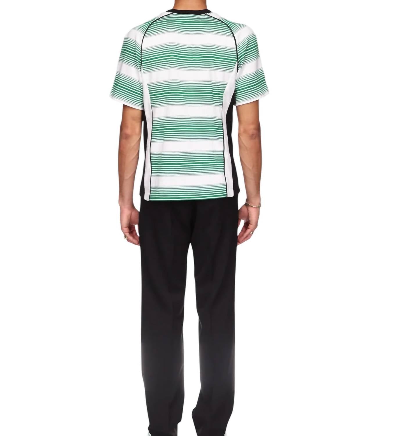 Casablanca - Yarn Dyed Logo Stripe Paneled T-shirt