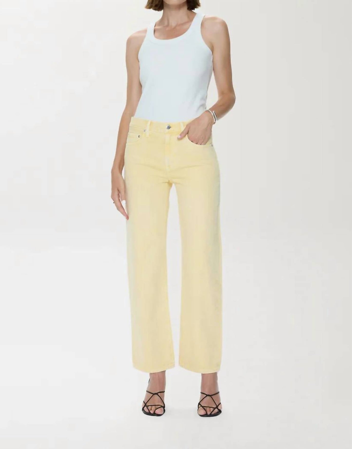 Pistola - Lexi Mid Rise Bowed Straight Jean