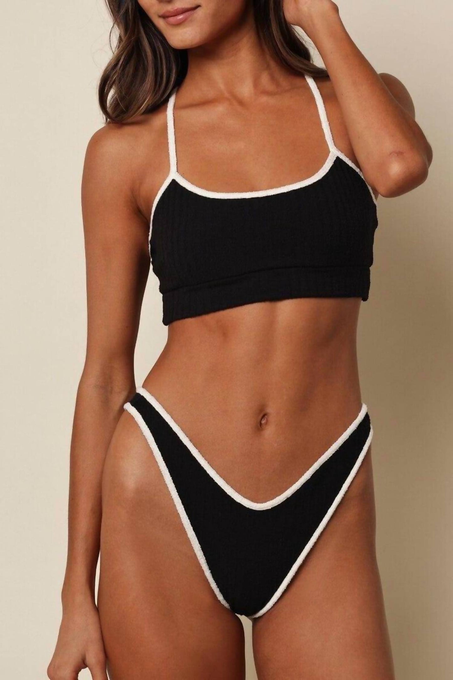 Montce - Women's Terry Rib Simple Sport Top