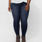 Judy Blue - Mid Rise Raw Hem Skinny Jeans