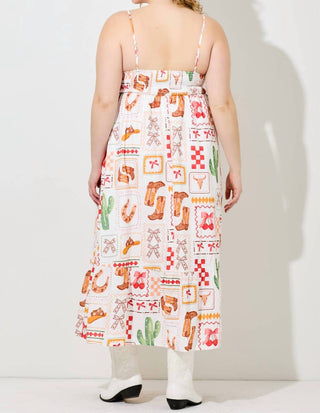 Baevely By Wellmade - Vestido de verão do Velho Oeste
