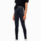Topshop - Jamie Leopard Stripe Skinny High Rise Jeans
