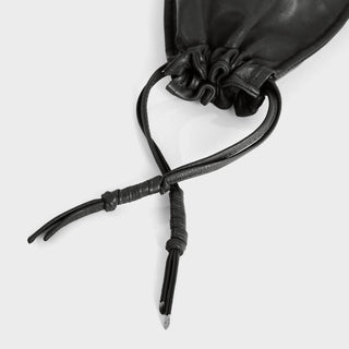 Lemiz - Bolsa feminina mini Bowie com cordão e tiracolo de couro