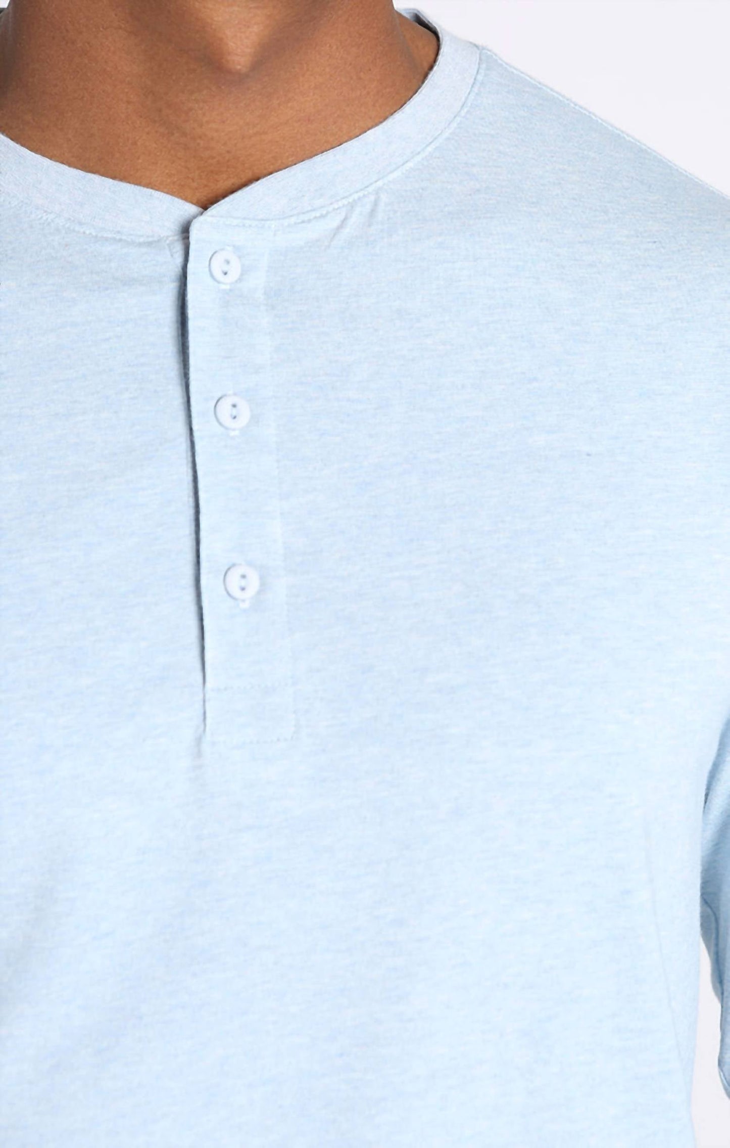 Jachs New York - Cotton Modal Blend Long Sleeve Henley Shirt