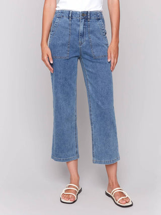 Charlie B - Cropped Utility Pocket Jean