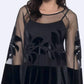 Frank Lyman - Semi-transparent Velvet Insert Top