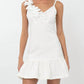 Adelyn Rae - Mirabel Floral Applique Ruffle Mini Dress
