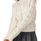 Steve Madden - Debbi Cable Cotton Boat Neck Sweater