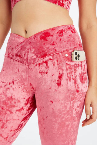 Fabletics - Legging Crossover de Veludo Amassado
