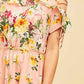 Entro - Floral Lace Up Maxi Dress