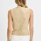 Risen - Full Size V Neck Button Down Vest Plus Size