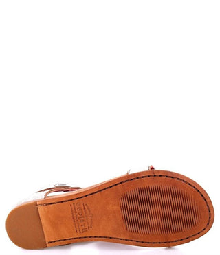 Bedstu - Women's Soto Leather T-strap Flat Sandals