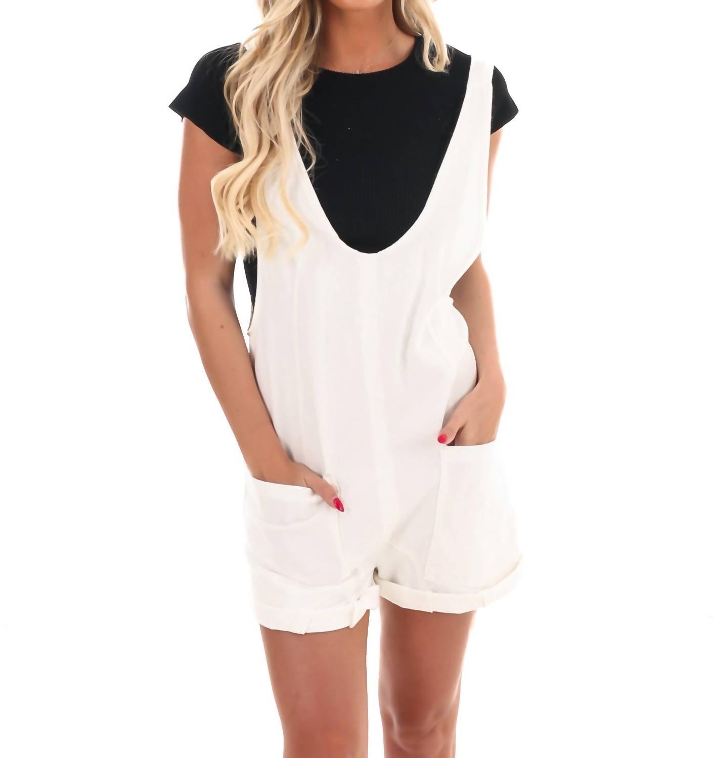 Ee:Some - Destined For More Sleeveless Denim Romper