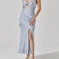 Astr - Satin Bow Midi Dress