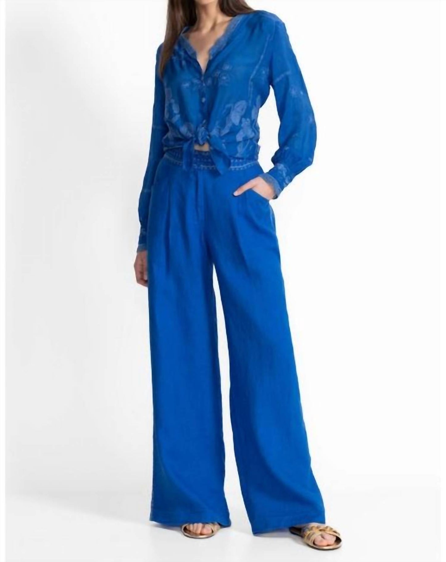 Johnny Was - WIDE LEG PLEAT PANT MADALEINA