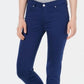 Calça skinny feminina de cintura média rosa Celebrity, tamanho 31, azul, 9/29