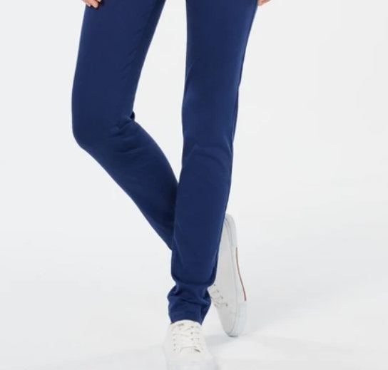 Calça skinny feminina de cintura média rosa Celebrity, tamanho 31, azul, 9/29