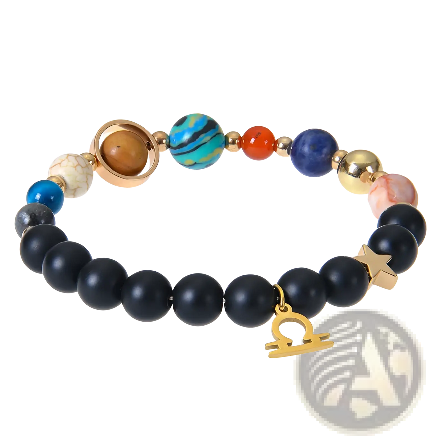 Celestial Zodiac Planet Matte Stone Beaded Bracelet