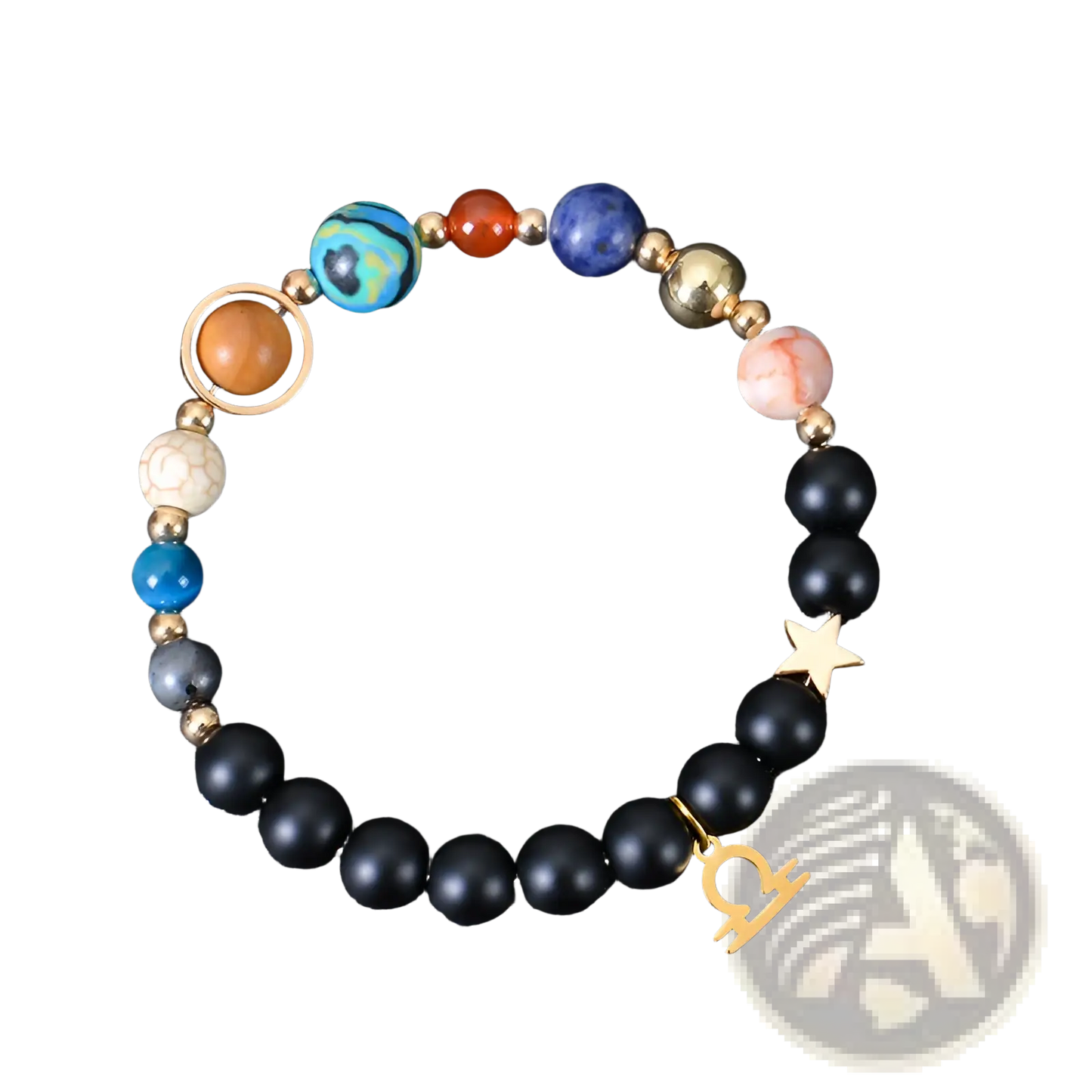 Celestial Zodiac Planet Matte Stone Beaded Bracelet