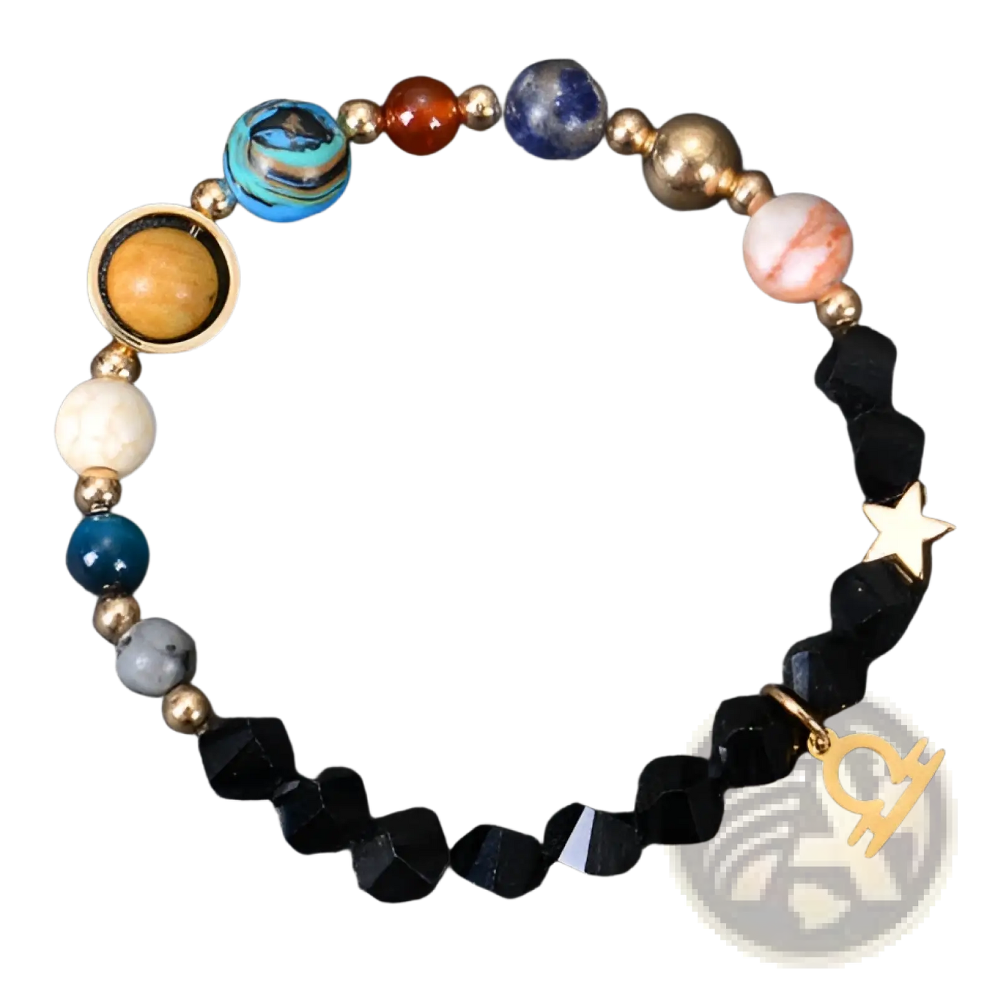 Celestial Zodiac Planet Matte Stone Beaded Bracelet