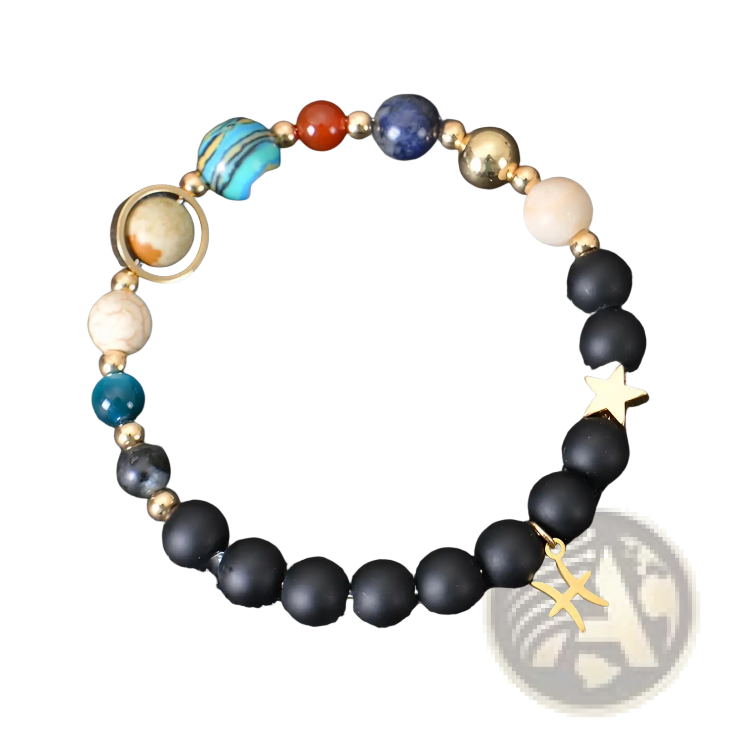 Celestial Zodiac Planet Matte Stone Beaded Bracelet