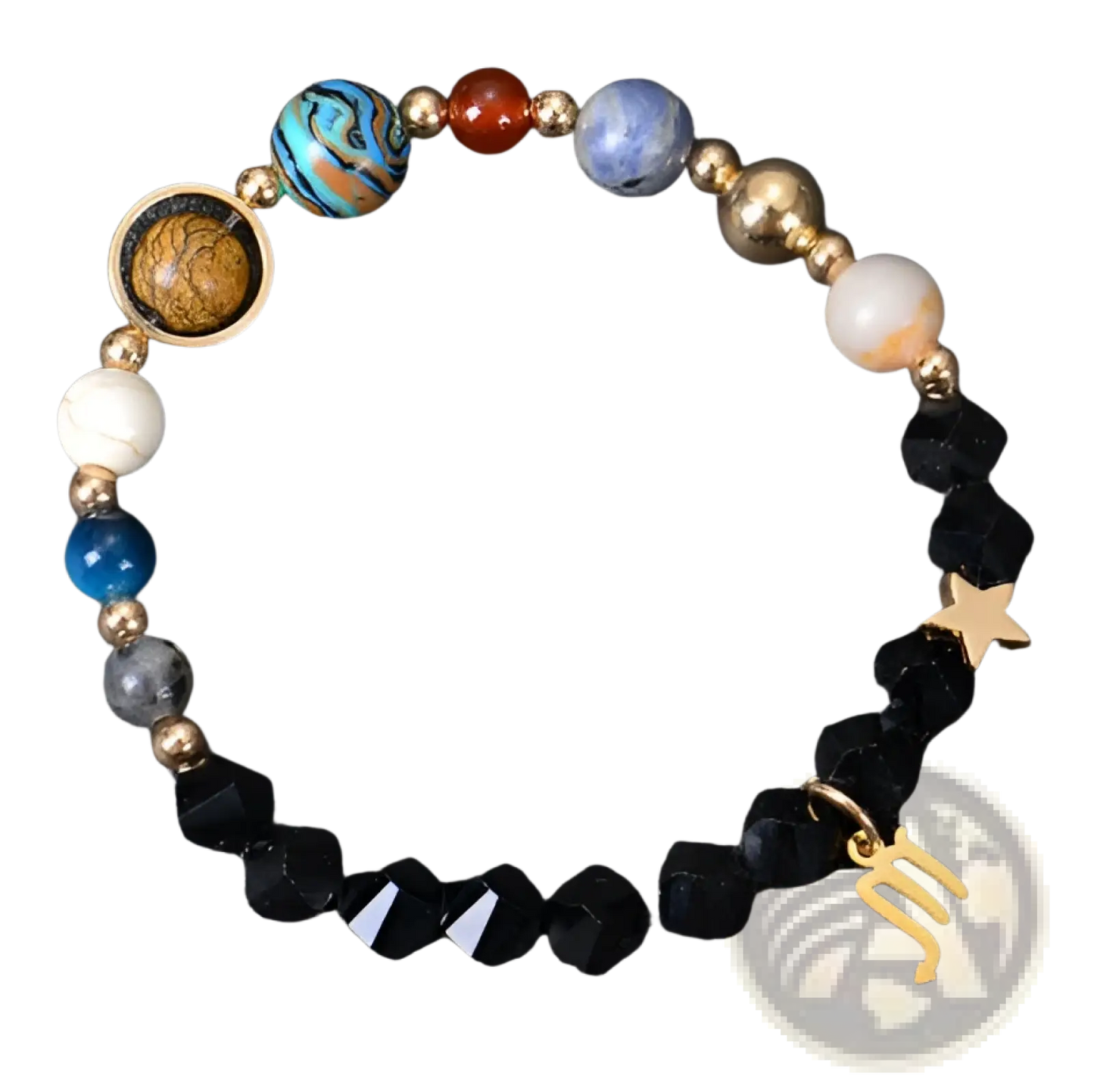 Celestial Zodiac Planet Matte Stone Beaded Bracelet