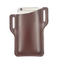 Brown Pu Leather Phone Holster with Belt Loop and Card Slots