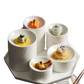 Ceramic Appetizer Bowl Set with Matte Textured Finish