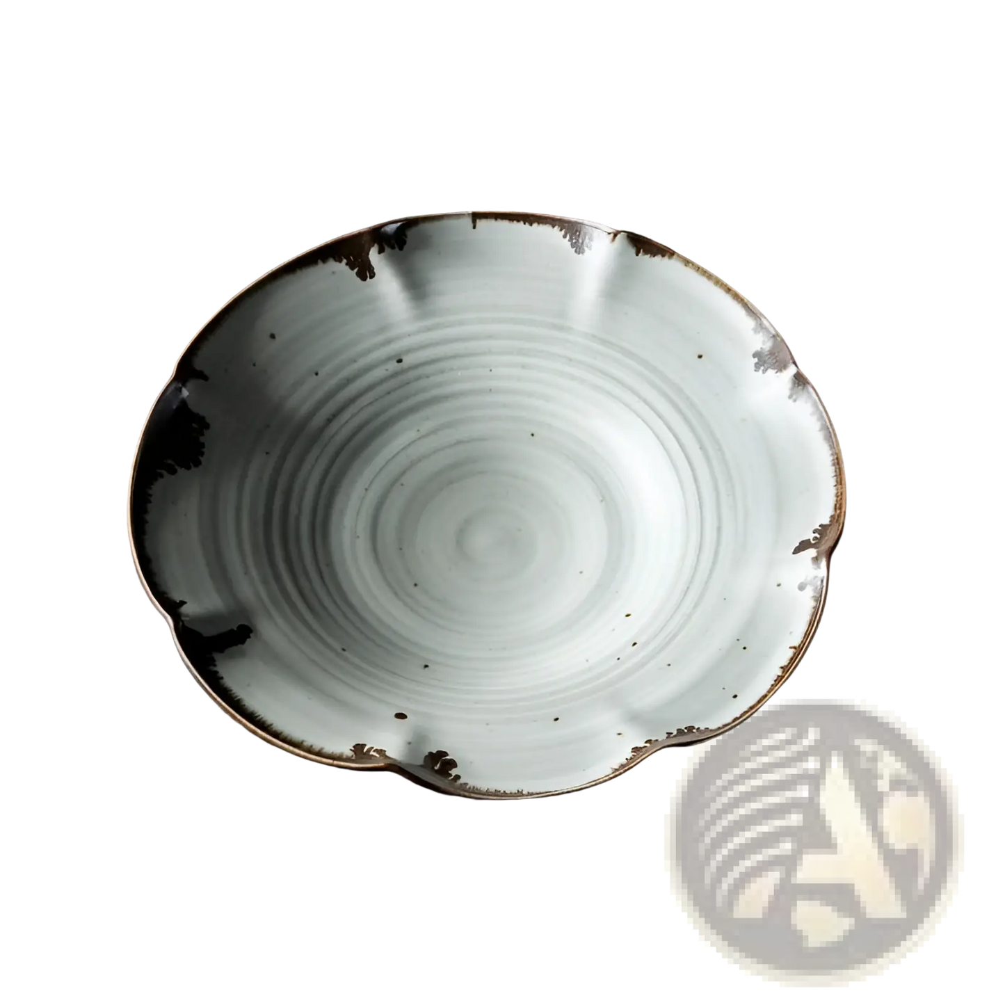 Ceramic Lace Fruit Plate Scalloped Dim Sum Dish