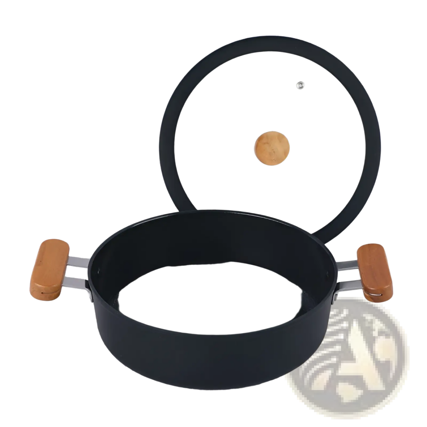Ceramic Non Stick Pot Set with Wooden Handles