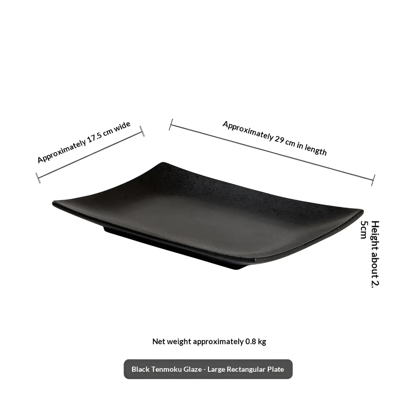 Ceramic Serving Tray 12.5 Inch Brown Gradient Platter
