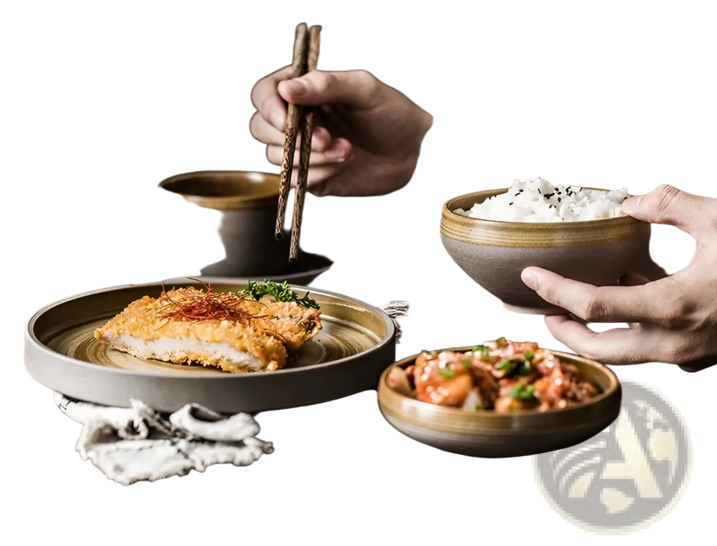 Ceramic Tableware Set Retro Japanese Dinnerware
