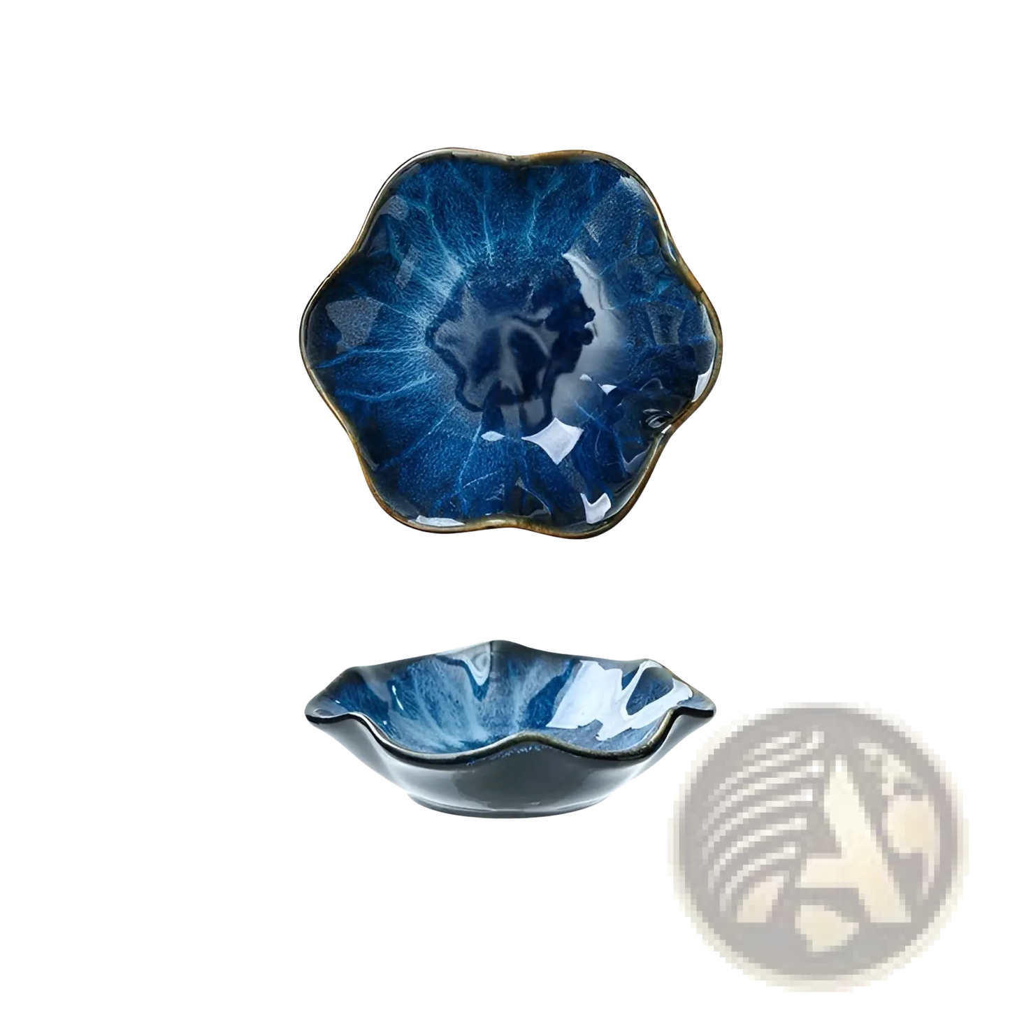 Ceramic Tableware Set Scalloped Fambe Diamond Dishes