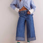 Free People - Brette Cropped Wide-leg Jeans