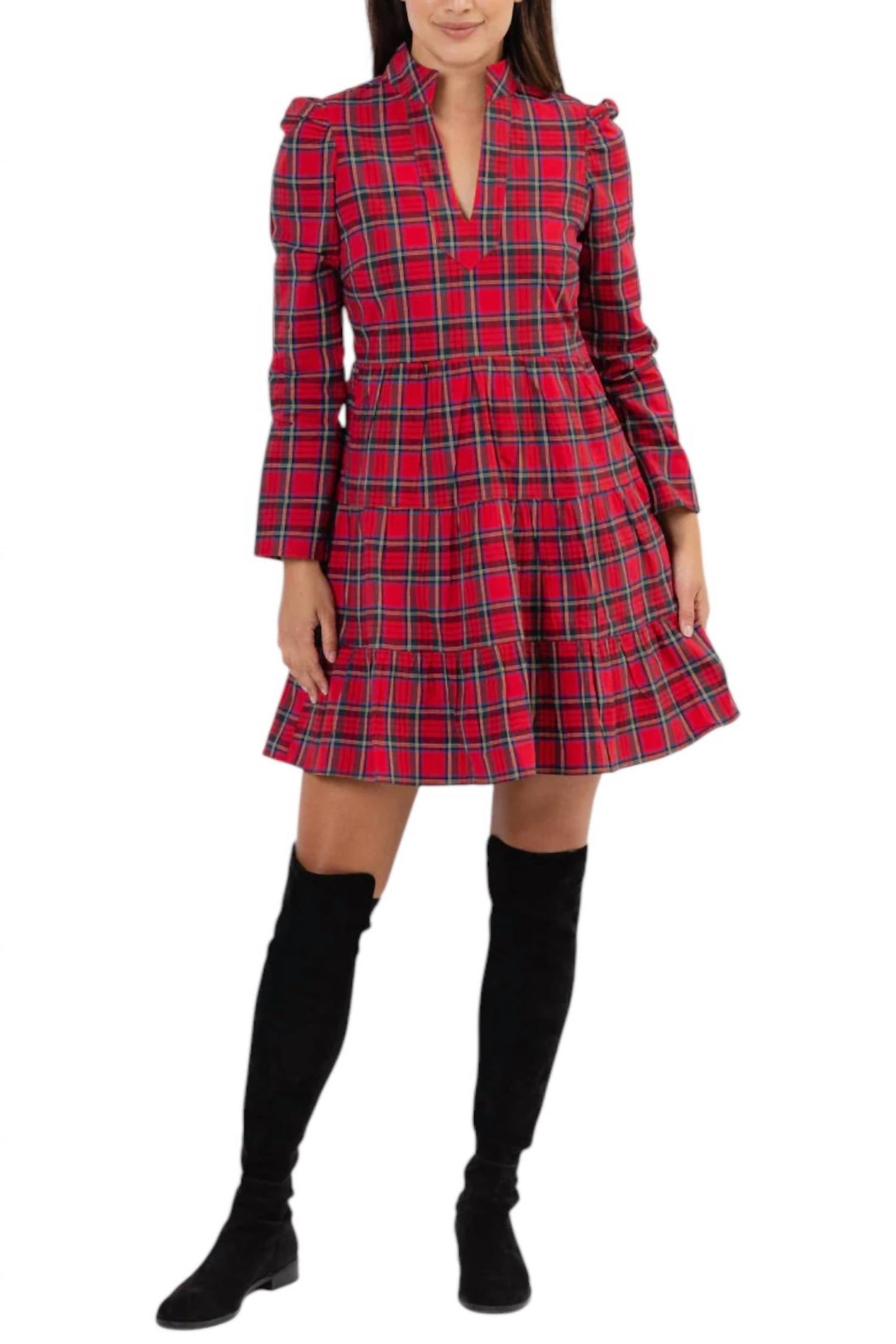 Sail To Sable - Yuletide Plaid Dress