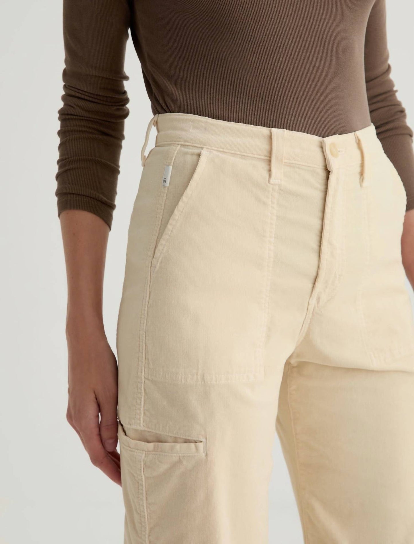 Ag Jeans - Hazal Corduroy High-rise Utility Barrel Jeans