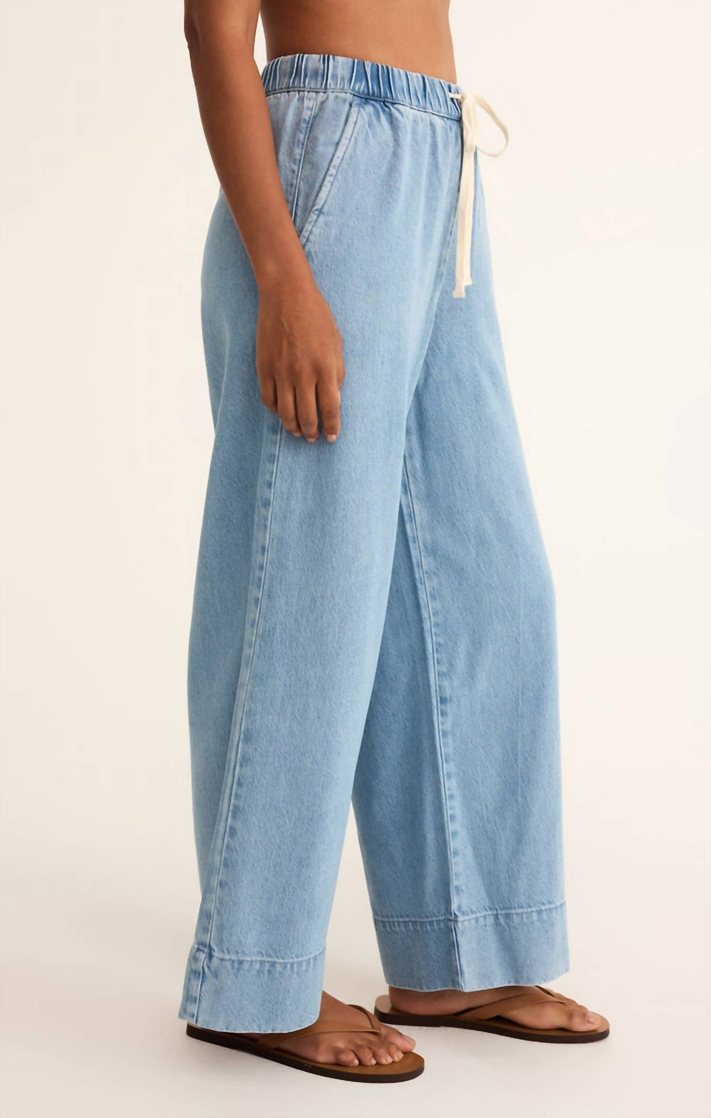 Z Supply - Women's Twill Drawstring Wide Leg Pants