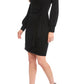 Karen Kane Blouson Long Sleeve Faux Wrap Dress - Small