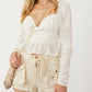 Free People - Long Sleeve Peasant Underwire Top