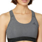 Sutiã esportivo feminino Adidas Alphaskin cinza tamanho extra pequeno