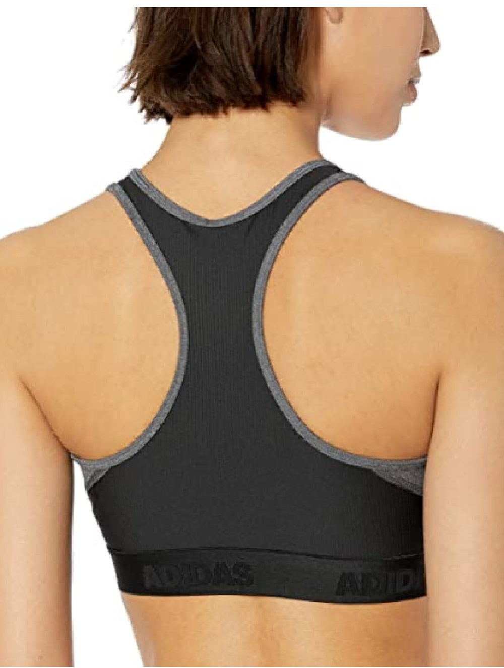 Sutiã esportivo feminino Adidas Alphaskin cinza tamanho extra pequeno